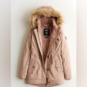 Hollister lined parka jacket with faux fur hood